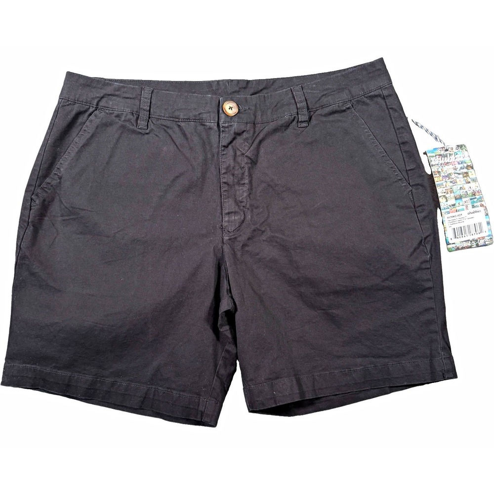 Chubbies Shorts Men 34 The Dark N Stormy Black Chino Twill Classic 7" Inseam NWT